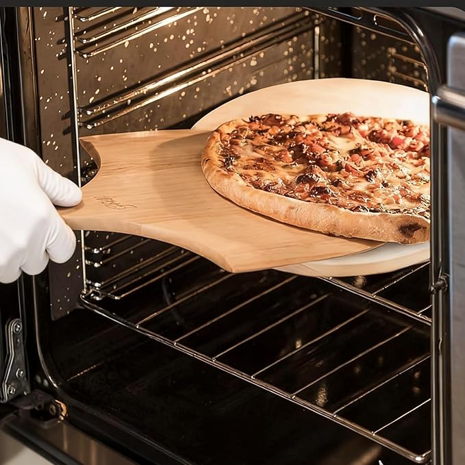 15" Round Pizza Stone for Grill Oven, Heavy Duty Cordierite Baking Stone Cooking Pan, Durable Large Pizza Grilling Stone, Ideal for Grilling Baking Several Sizes of Pizzas