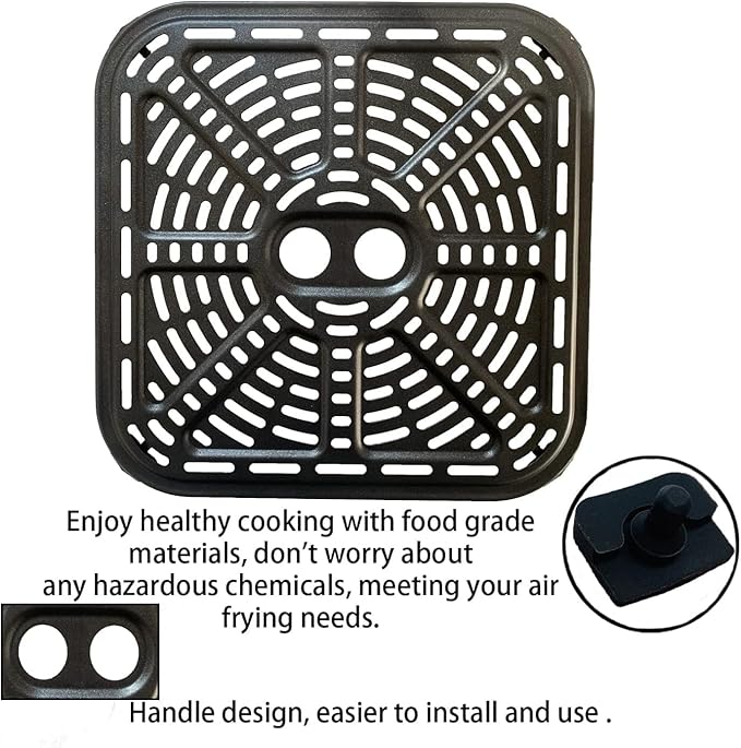 6.8QT Air Fryer Grill Pan for COSORI Dual Blaze 6.8QT Smart Air Fryer, Premium Air Fryer Grill Crisper Plate Rack Insert Grate Shelf for COSORI 6.8QT Air Fryers, Nonstick, Dishwasher Safe
