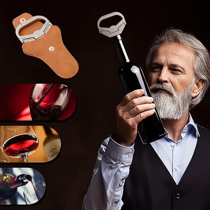 3 in 1 Ah So Two Prong Wine Opener & Cork Remover,It Can Remove The Older and Fragile Wine Corks so Easy for Connoisseurs to Uncork (Sleek)