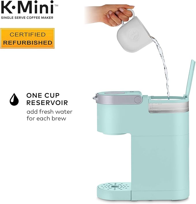 Keurig K-Mini Coffee Maker, Certified Refurbished, Oasis (Renewed)