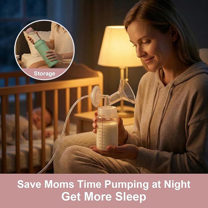 6PCS Breastmilk Storage Bottle, BPA Free Wide-Neck Spectra Bottles for Pumping, Storage Collection Baby Bottles for Fridge & Momcozy Breast Milk Cooler, Breastfeeding Bottle, 10 oz