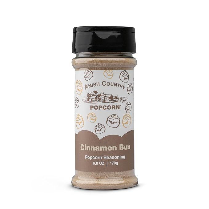 Amish Country Popcorn | Cinnamon Bun Seasoning - 6 oz | Old Fashioned, Non-GMO