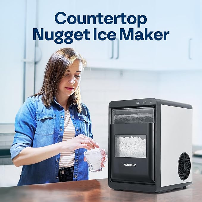 VIVOHOME 3 in 1 Multifunctional Stand Mixer with Nugget Ice Maker Countertop