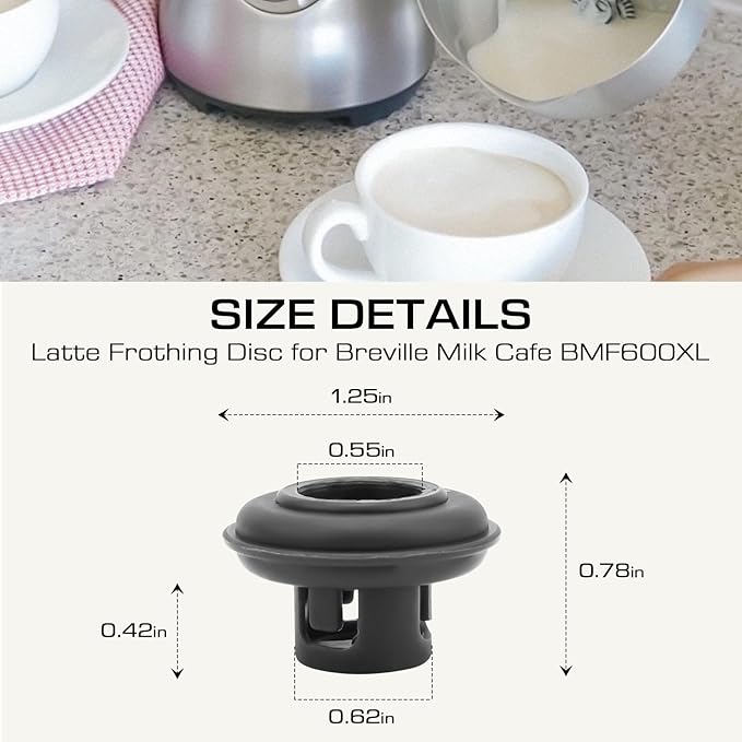 BMF600XL Latte Frothing Disc for Breville Milk Cafe - Milk Frother Plate Replacement Coffee Machine Accessories Part #BMF600XL - Fixes Milk Frothing Problems