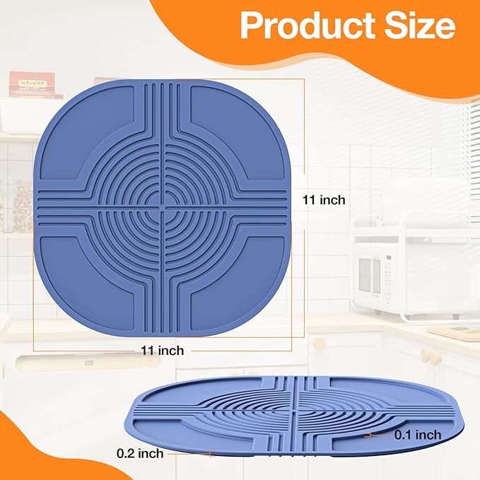 Silicone Trivets Mat for Ninja Crispi air Fryer-Ninja Crispi accessories for Portable Glass Air Fryer Cooking System Holder, Non-Slip Protects Tabletop Clean from Damage, Easy to Clean