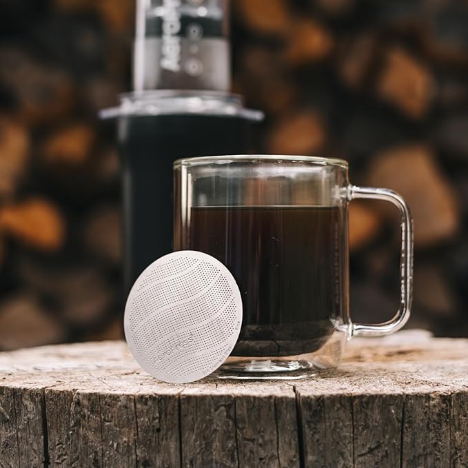 AeroPress 316 Stainless Steel Reusable Filter, Durable Metal Coffee Filter, Sustainable, Eco-Friendly, Travel-Friendly, Fits Standard Size AeroPress Manual Coffee Makers
