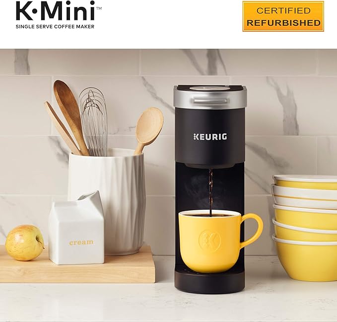 Keurig K-Mini Coffee Maker, Certified Refurbished, Black (Renewed)