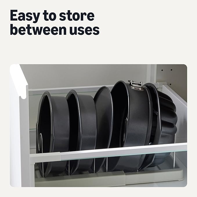 Amazon Basics Nonstick Round Cake Pan, Dishwasher and Oven-Safe, 9 in., Set of 2