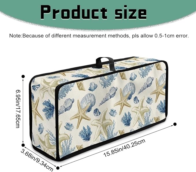 2 Slice Slim Toaster Cover Starfish Print Toaster Cover 2 Slice, Dustproof Fingerprint Protectors and Greasy Protection for Kitchen Small Appliances, Easy to Clean