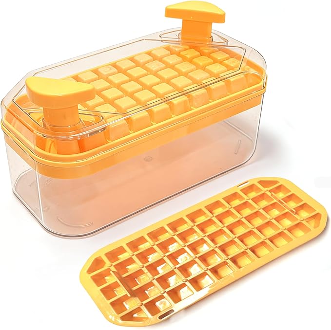 Ice Cube Tray with Lid and Bin+ Mini Ice Cube Tray