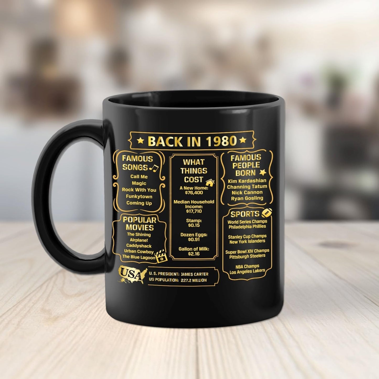 QUPT 45th Birthday Gifts for Women Men, 45th Birthday Gifts for Him, 1980 Birthday Gifts for Women Men, 45 Years Old Gifts, 1980 Birthday Gifts for Her Him, 45th Birthday Presents Coffee Mug