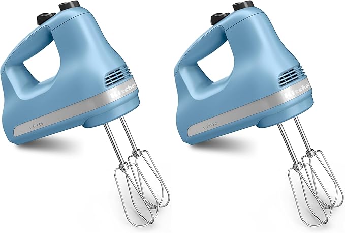 KitchenAid 5-Speed Ultra Power Hand Mixer - KHM512,Velvet Blue,(Pack of 2)