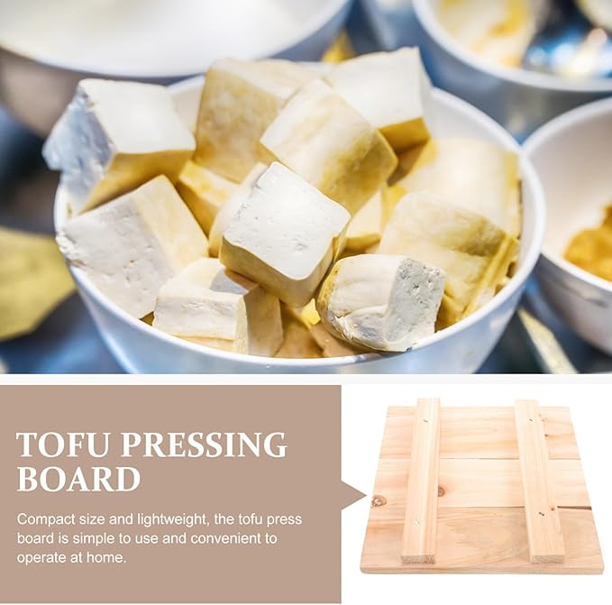 UPKOCH Wooden Tofu Press Mold Washable Board for Homemade Tofu Reusable Maker Convenient Tool for Bean Curd and Cheese Making