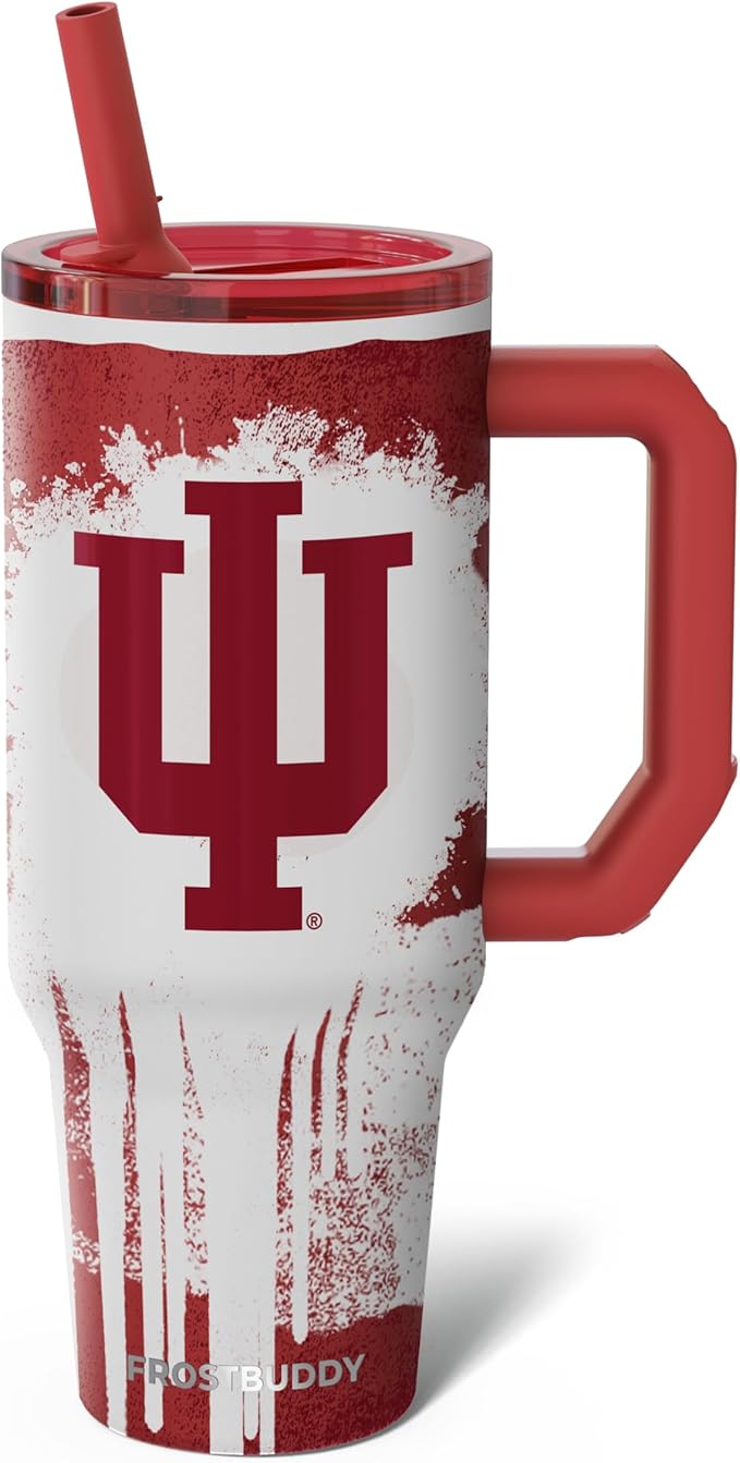 Thicc Buddy - 40 oz Stainless Steel Vacuum Insulated Tumbler with Lid and Straw for Water - Travel Mug Cupholder Friendly - Gifts for Women Men Him Her