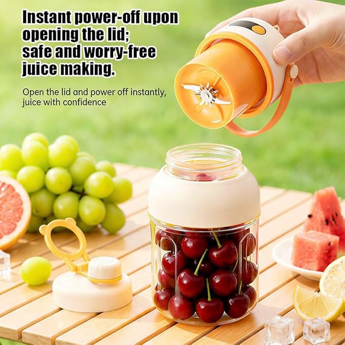 Portable Electric Juicer Cup with Zero Cord Hassle, USB-C Rechargeable Electric Blender with 18000 RPM Motor, Portable Wireless Juicer Cup for Home, Gym, Office and Outdoor (1000ml 1pc)