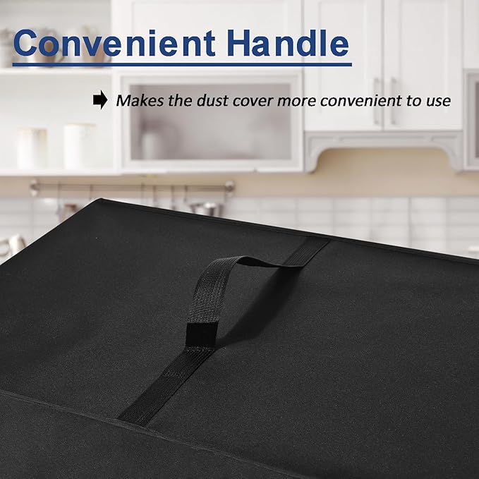 Cover for Bella 2 Slice Slim Toaster, 2-Slice Toaster Cover, Waterproof Heat-Resistant Dust-proof Toaster Cover Case Heavyweight Thickened Toaster Dust Cover with Handle (Only Cover-Black)