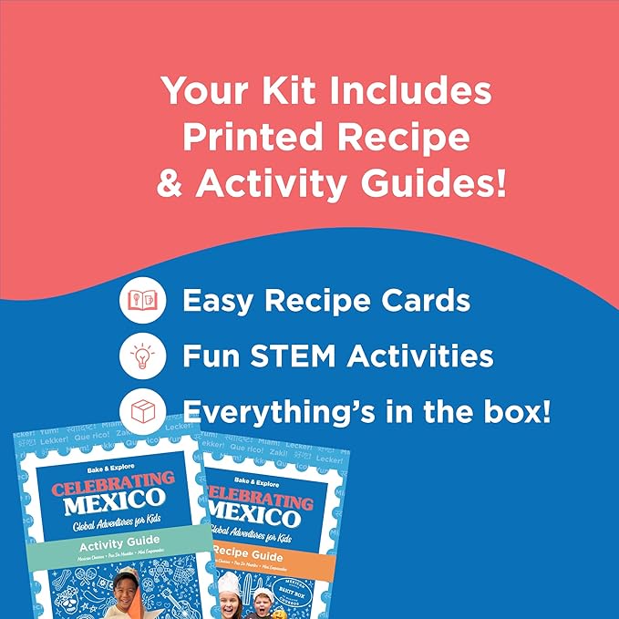 BāKIT Box Churros Baking Kit for Kids, Authentic Mexican Dessert with Printed Recipe & Activity Guide, Fun STEM Learning Gift for Ages 5–12, Homeschool & Family Cooking Set