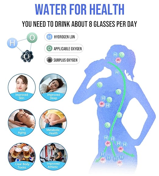 420ml Hydrogen Water Bottle Portable Hydrogen Water Ionizer Machine USB Rechargeable Hydrogen Water Generator,Hydrogen Rich Water Glass Health Cup for Home Travel