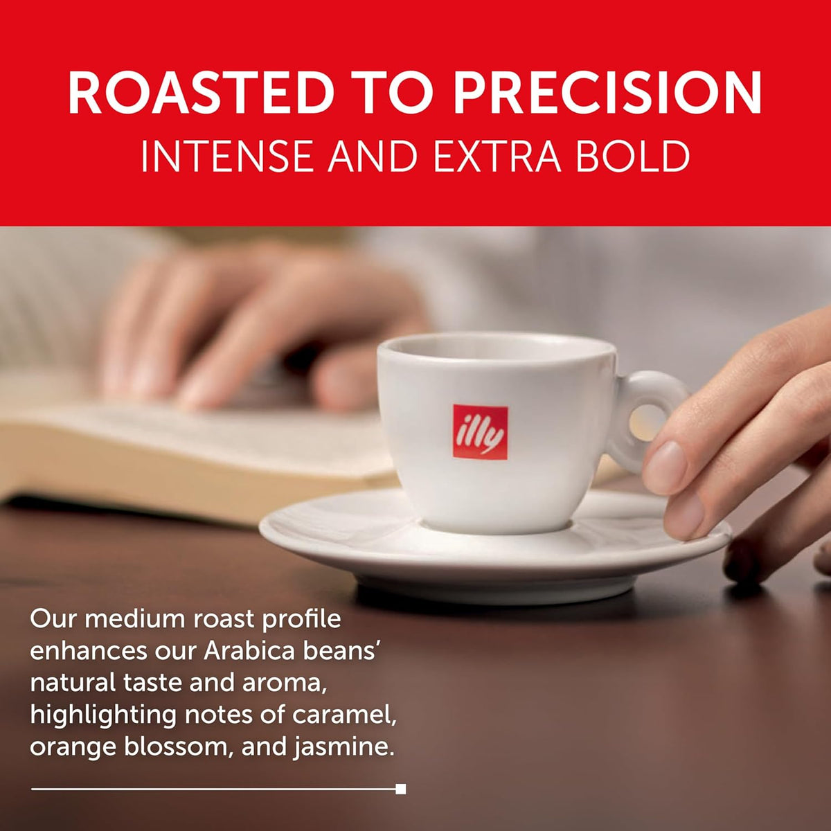 illy Aluminum Espresso Capsules - Compatible with Nespresso Machines - Classico Medium Roast Coffee - Mild & Balanced - Notes of Caramel, Orange Blossom & Jasmine Single Serve Capsules - 10 Count (Pack of 10)