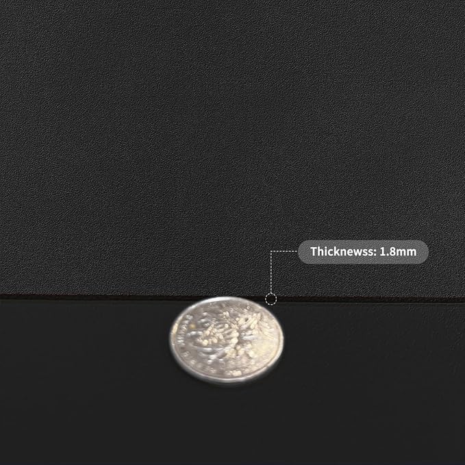 Leather Desk Mat,1.8mm Thick,16x60 Inch Desk Cover,Desk Protector Mat,Dresser Cover Top,Leather Table Cover,Side Table Cover,Office Desk Cover,Office Table Cover(Black+Black,16x60)