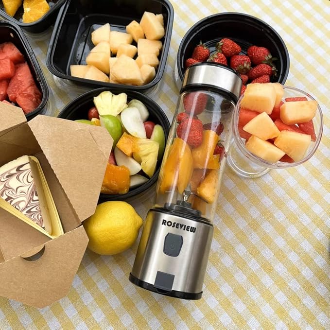 Portable Smoothie blender Glass bottle Mini USB rechargeable 2 battery Handheld Shakes blend Cup USB juicer Cordless Personal smoothies maker mixer