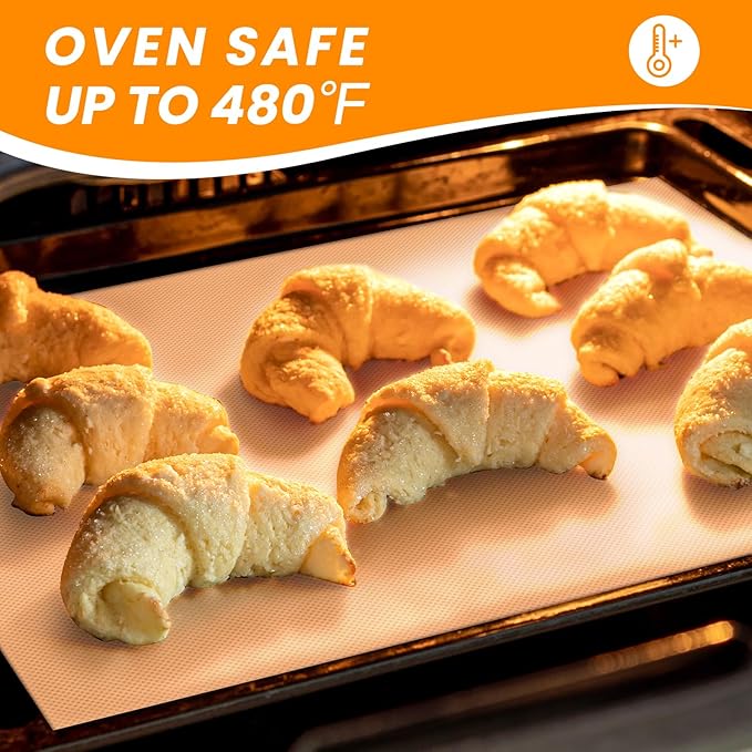 Best German Silicone Baking Mat Roll + 3Pack Large Heavy Duty Oven Protector Mat