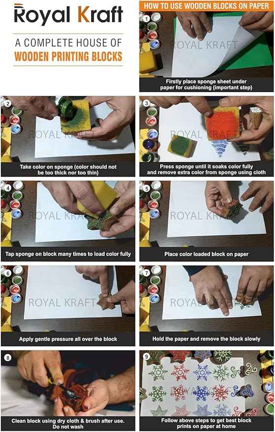 Royal Kraft Christmas Wooden Block Printing Stamps (Set of 25) Bulk01_25D