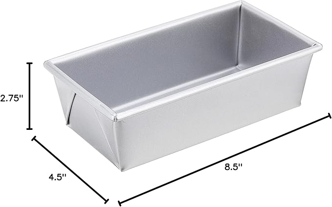 Chicago Metallic Loaf Pan, Commercial II, 1-Pound | Uncoated | Traditional | Pack of 2