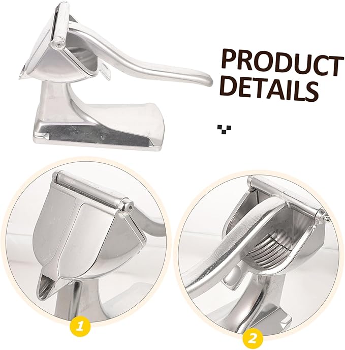 Manual Aluminum Alloy Citrus Juicer Handheld Lemon Squeezer with Stable Base and Outlet Portable Fruit Press for Home and Professional