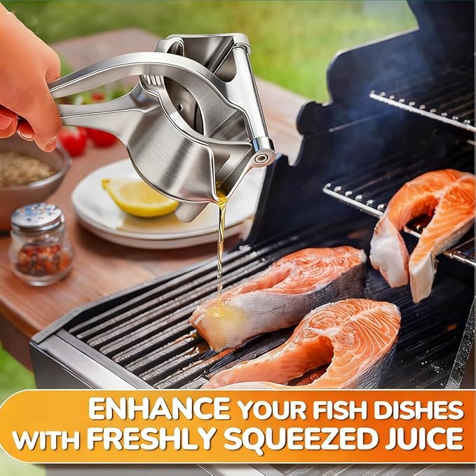 Hand Juicer Squeezer - Aluminum Alloy Fresh Fruit Juice Extractor, Fruit Juice Handheld Press Squeezer with Seed Filter, Heavy Duty Manual Hand Press Juicer for Citrus and Other Fruits (1PC)