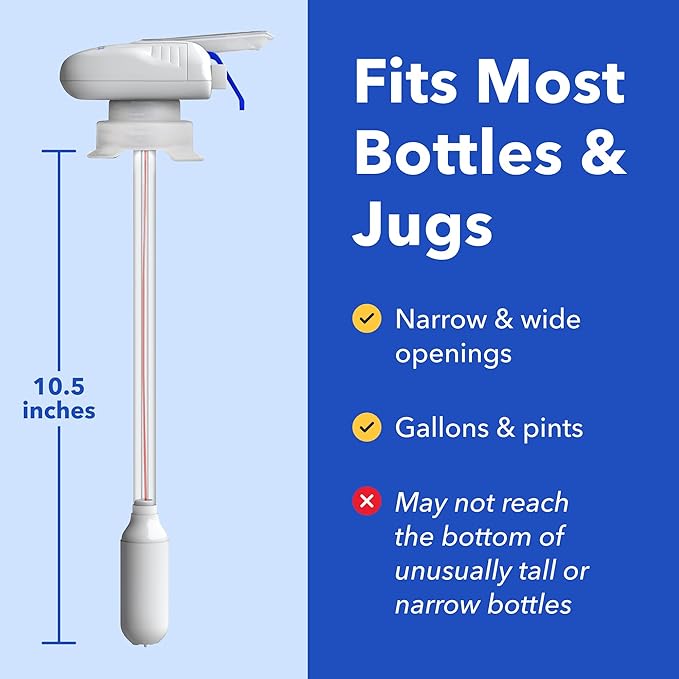 Magic Tap Automatic Drink Dispenser for Fridge, Teal (3 Pack), No Spill Milk Dispenser for Fridge, Automatic Milk Dispenser Pump for Gallon Jugs, Water & Juice, Fits Most Bottles, Batteries Required