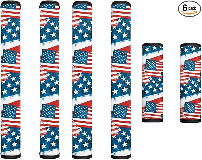 4th of July Refrigerator Door Handle Covers Set of 6 Kitchen Appliance Decor Handles Keep Clean Anti-Slip Fridge Accessories United States 250th Anniversary Decor, American Flag Pattern