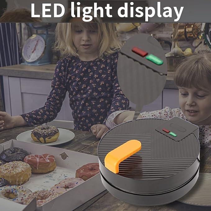 Donut Maker Donut, Electric Cake Pop Mini Cake Makers Doughnuts Maker Machine With Non Stick Surface Makes 8 Doughnuts Safe Cooking Unique Mini Appliance for Kitchen Bakery Dessert