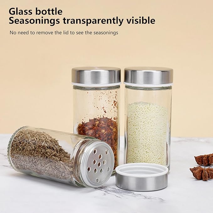 Portable Stainless Steel Spice Rack with 16 Spice Jars Included Revolving Spice Organizer for Kitchen Tower Storage Rack for Spices and Seasoning Silver