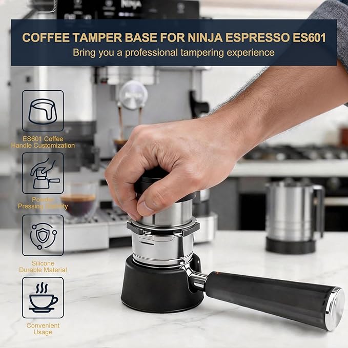 Portafilter Holder for Ninja Luxe Cafe Pro Es601 & Es701, Tamper Base Compatible Ninja Espresso Machine (Black)