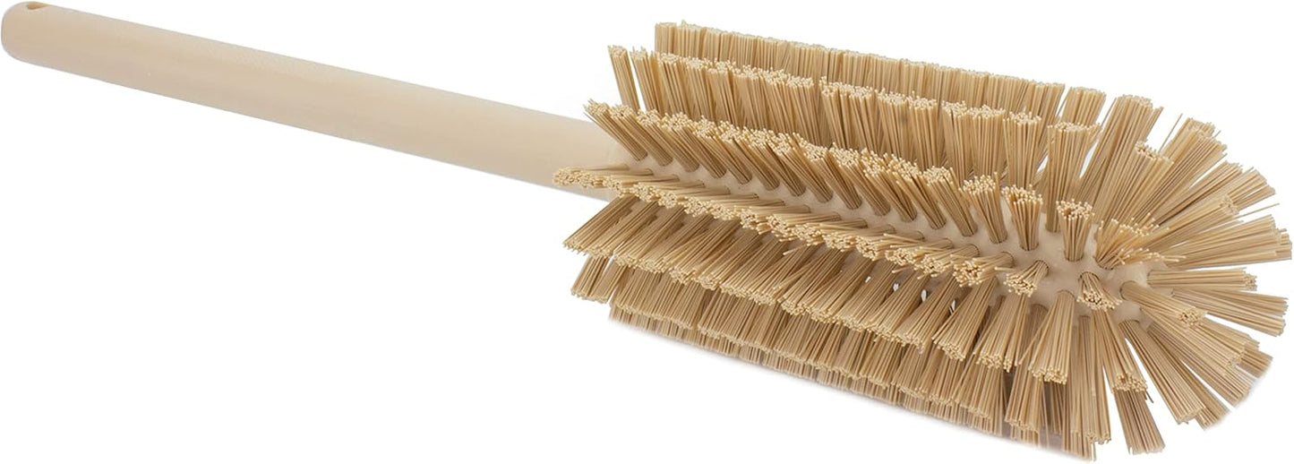 SPARTA Scrub Brush Bottle Brush, Dishwasher Safe Brush with Hanging Hole for Cleaning, Plastic, 16 Inches, Tan