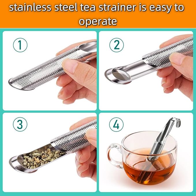Tea Infusers For Loose Leaf Tea - Stainless Steel Office, Home & Travel - Set of 1 - Includes Strainers, Cleaning Brush