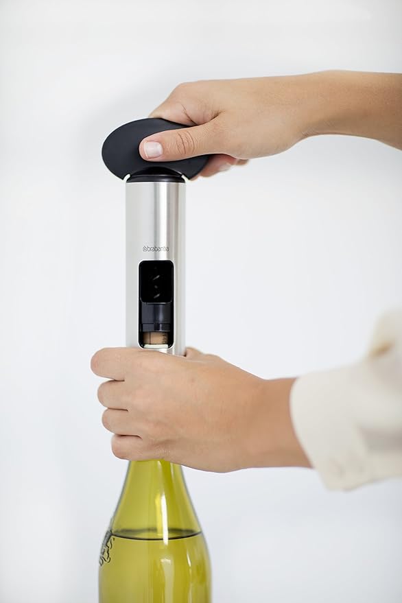 Brabantia Classic Corkscrew Bottle Opener - Matte Steel, 369360, Medium
