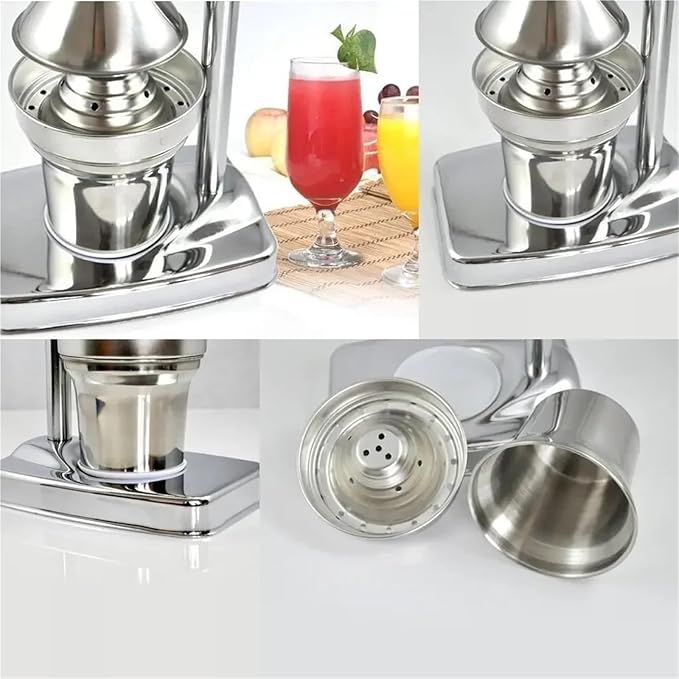 Stainless Steel Manual Juicer - Handheld Citrus Press & Vegetable Juice Extractor