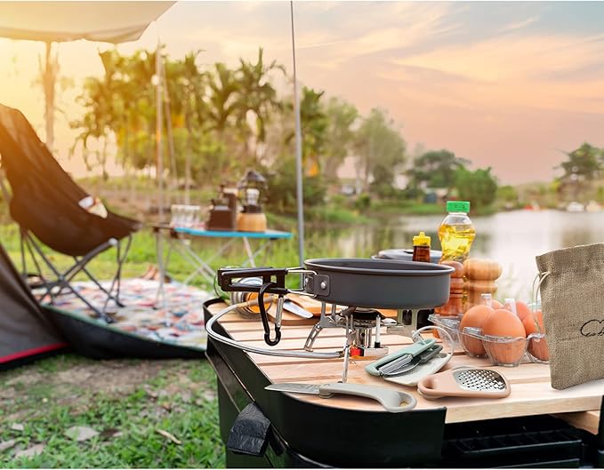 Kitchen Gadgets Set 6 Pieces, Space Saving Cooking Tools for Small Space Stackable Kitchen Accessories for Camping Glamping Travel Trailer Motorhome, Essential Portable Gadgets Gifts for RV Owners