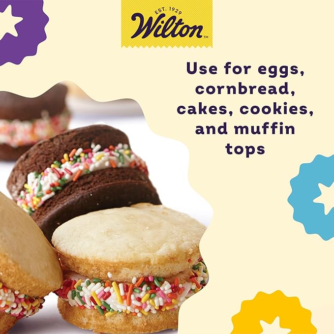 Wilton Perfect Results 12-Cavity Muffin Top Pan, Made without PFAS Non-Stick Bakeware, Scratch Resistant Baking Pan (Steel), the Must-Have Kitchen Essential. (Pack of 3)
