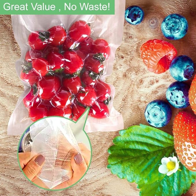 O2frepak Multi-Size 50x 6''x10'',50x 8''x12'',50 X10'' X13''and 2 Rolls11''x20',2 Rolls 8''x20' BPA Free Sous Vide Seal a Meal Commercial Grade Vacuum Seal PreCut Combo Pack Bags Rolls