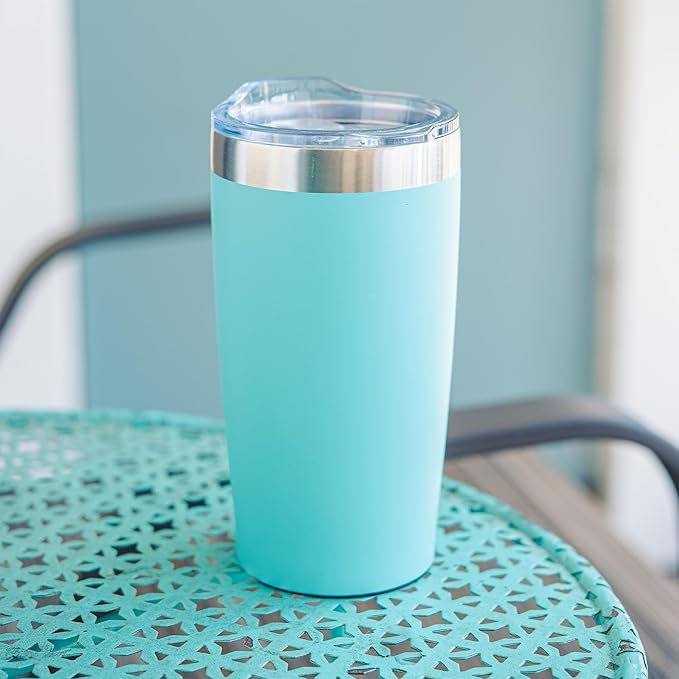 12 Ct of 20 Oz Two-Tone Himalayan Stainless Steel Tumblers with Lid – Dark Green – Customizable Insulated Cups for Water, Coffee, Hot & Iced Drinks – Great for DIY, Events, Work
