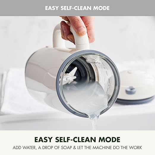 GreenPan Nut Milk Maker, 15-in-1 Homemade Soy, Almond, Oat, Coconut, Non-Dairy, Rice, Soup, Baby Food, BPA-Free, Smooth Creamy Texture, Self Clean, Barista Quality Milk, Delay Start, Boil Water, Cream