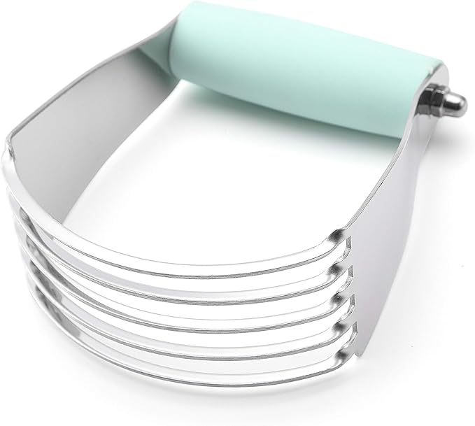 Spring Chef Medium Dough Blender - Stainless Steel Pastry Cutter Tool For Baking w/Thick Sharp Blades - Butter & Dough Cutter - Pastry Blender for Easy Mixing - Dishwasher Safe Kitchen Gadgets - Mint