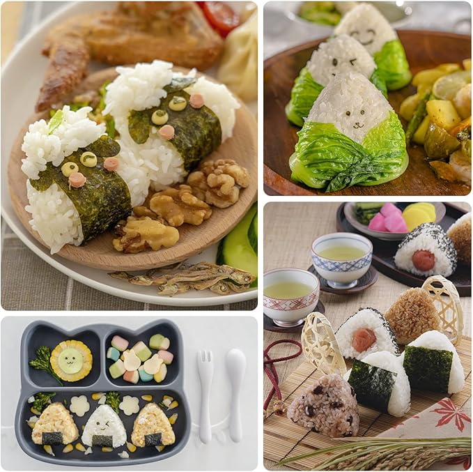 choxila Onigiri Mold, Stainless Steel Rice Ball Mold Sushi Maker, Classic Triangle Spam Musubi Mold for Kids Lunch Bento and Home DIY