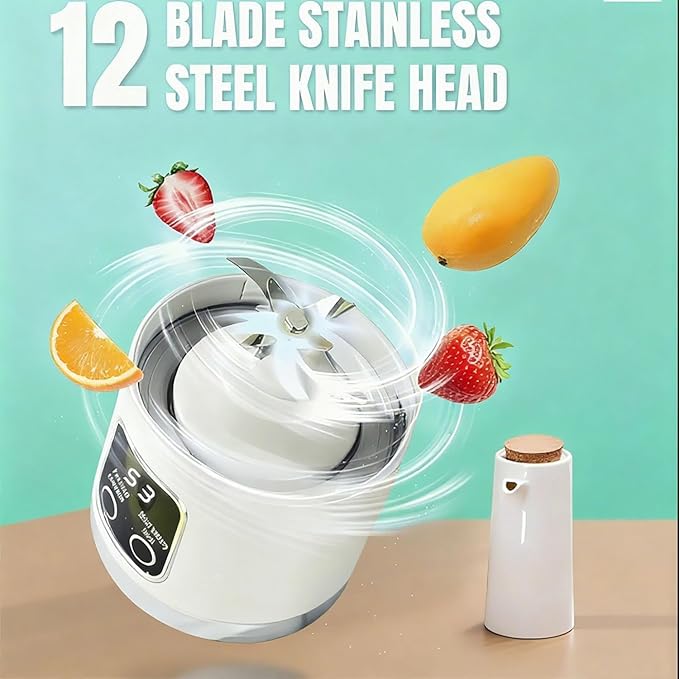 Digital Multimode Juicer Blender - Smart Led Display, Portable Usb Personal Electric Blender, Juicer Shakes And Smoothies Blender For Smoothies Liquid Diet, Shakes, Leak Proof Design (2PC-B)