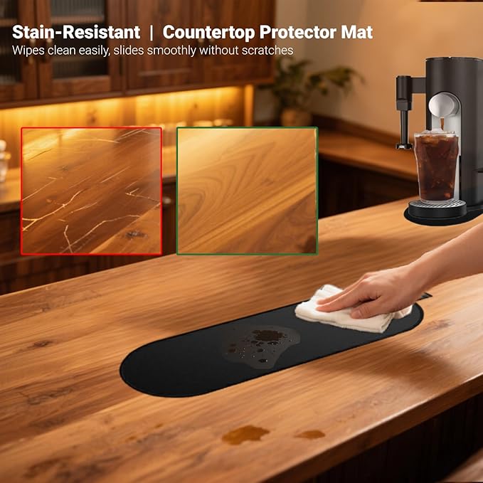 Sliding Pad for Ninja Single Serve Coffee Maker PB051 and PB041, Espresso Mat Fit for Ninja Coffee Maker Mat PB051/PB041 - Smooth Glide, Perfectly Conform to the Base