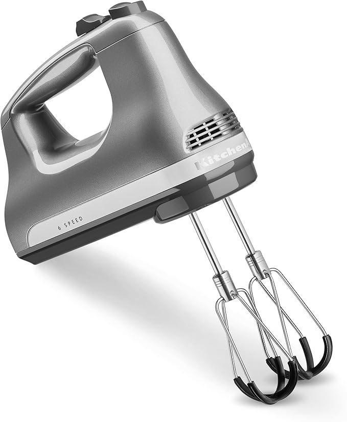 KitchenAid KMT2115SX Stainless Steel Toaster, Brushed Stainless Steel & 6 Speed Hand Mixer with Flex Edge Beaters - KHM6118