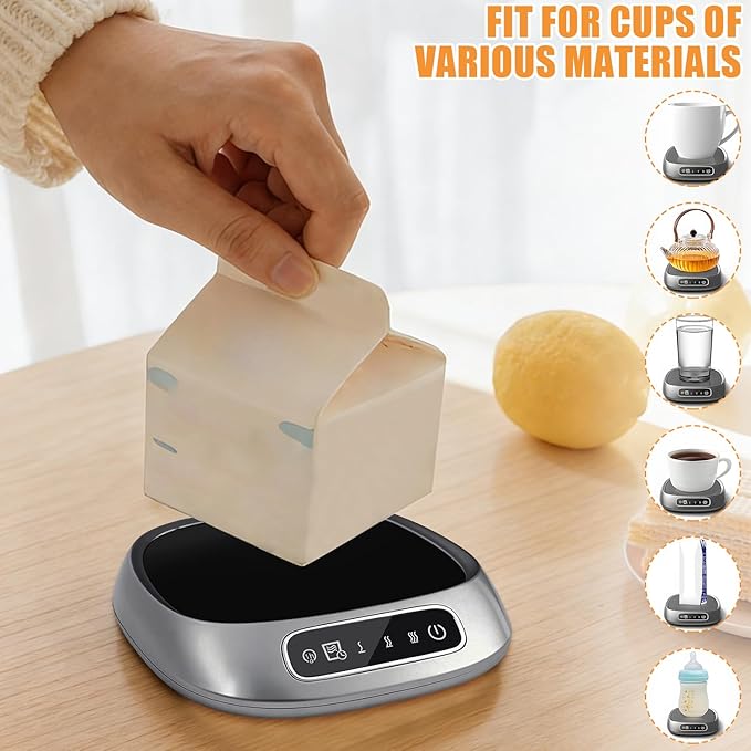 Coffee Mug Warmer, USB Charging Coffee Cup Warmers for Desk, Three Adjustable Electric Drink Cup Heater for Chocolate Tea Hot Cocoa Milk, Kitchen Accessories, No Battery for Home/Office Use